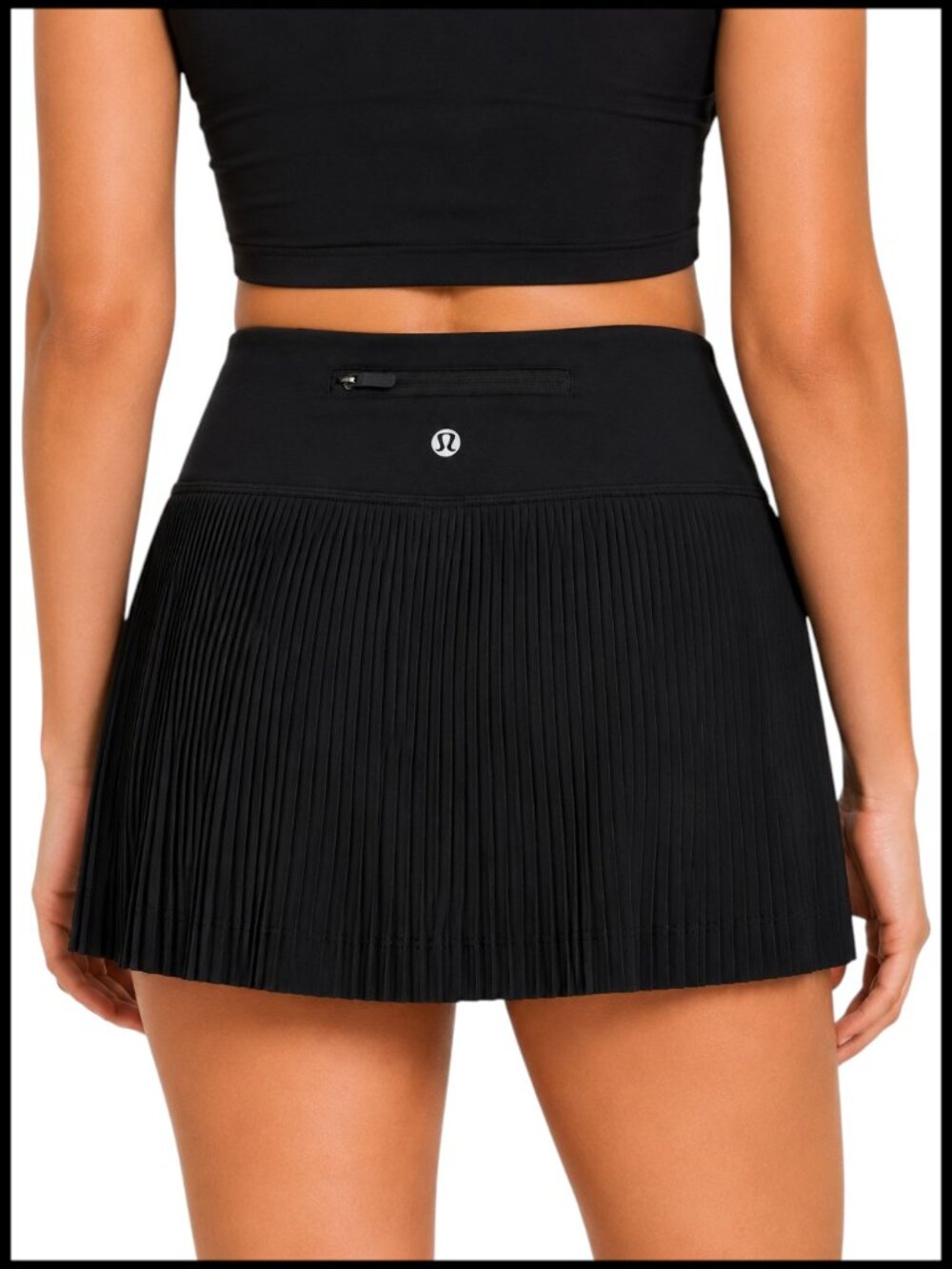 Lululemon Pleat to Street Skirt Black Pleated Running Size 4
